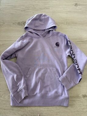 Carhartt Lilac Pullover Hoodie with Logo Sleeve #P260